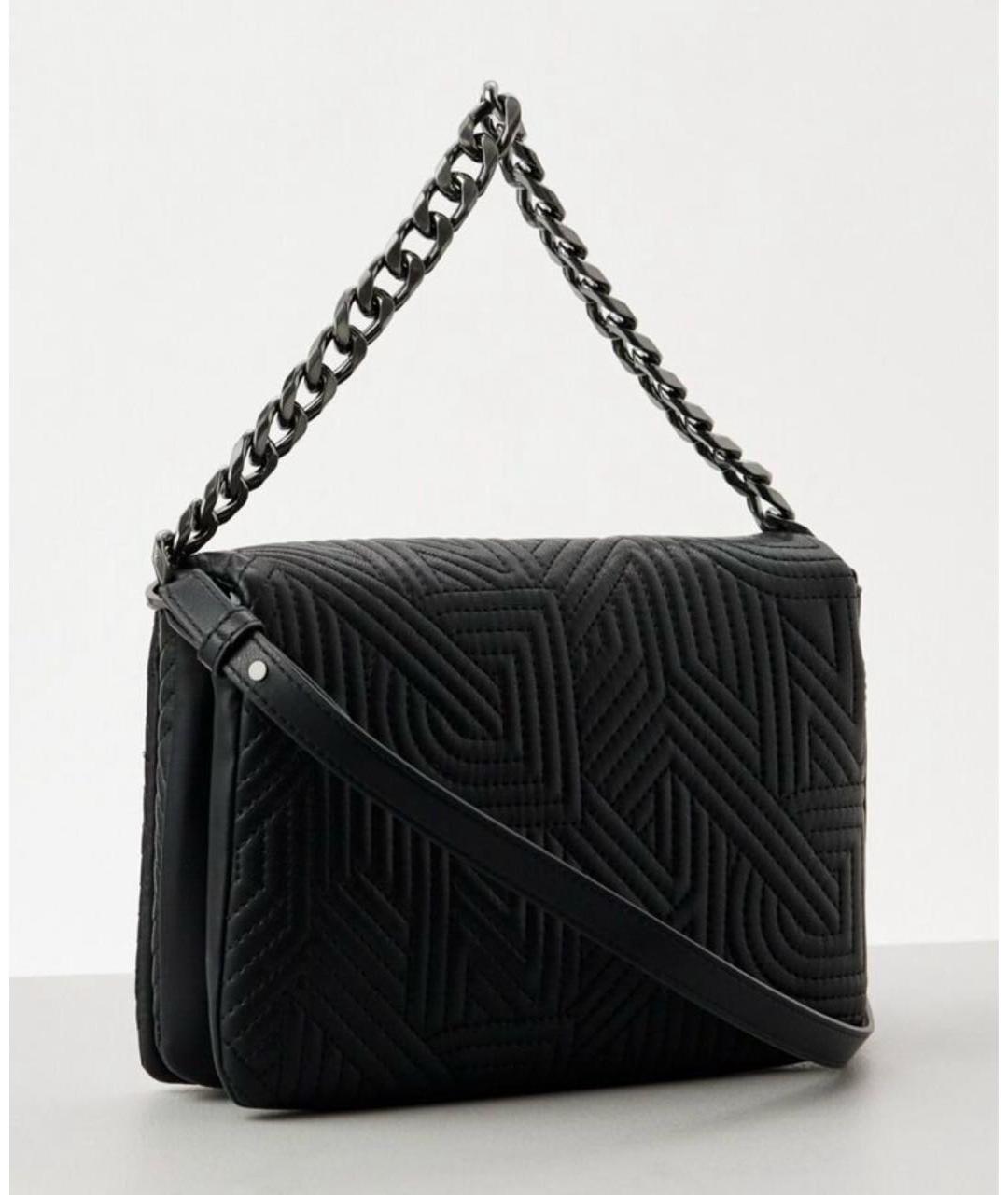 DKNY Черная сумка с короткими ручками из искусственной кожи, фото 5