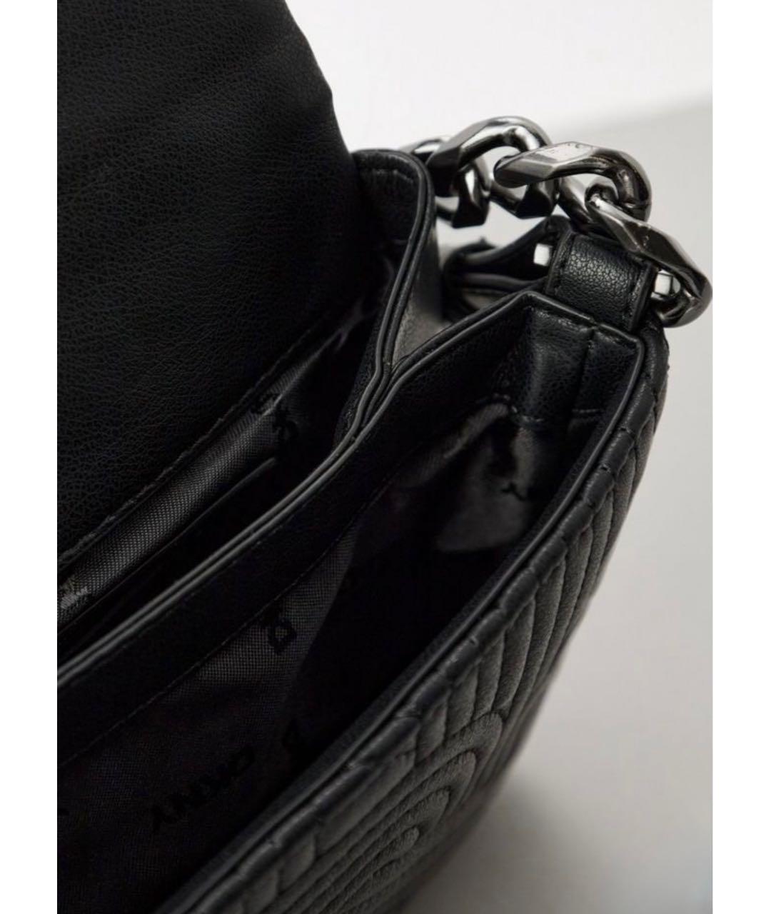 DKNY Черная сумка с короткими ручками из искусственной кожи, фото 4