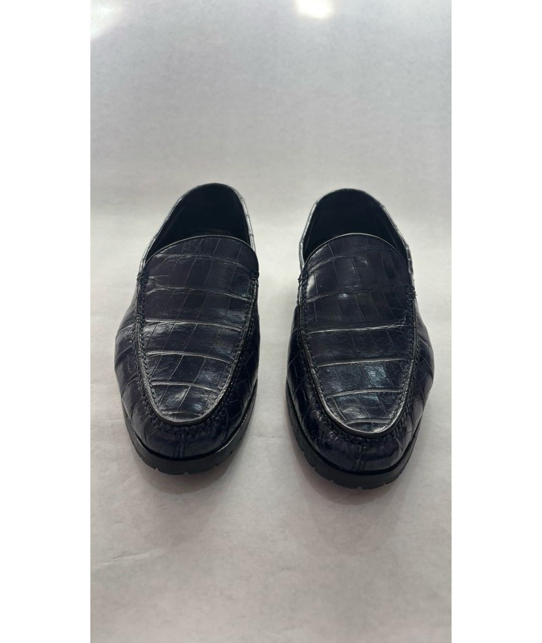 RAVAZZOLO Темно-синие мокасины из экзотической кожи, фото 2