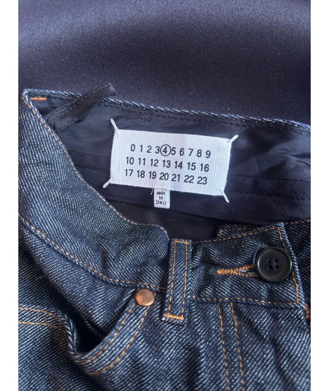 MAISON MARGIELA Темно-синие хлопковые джинсы слим, фото 3