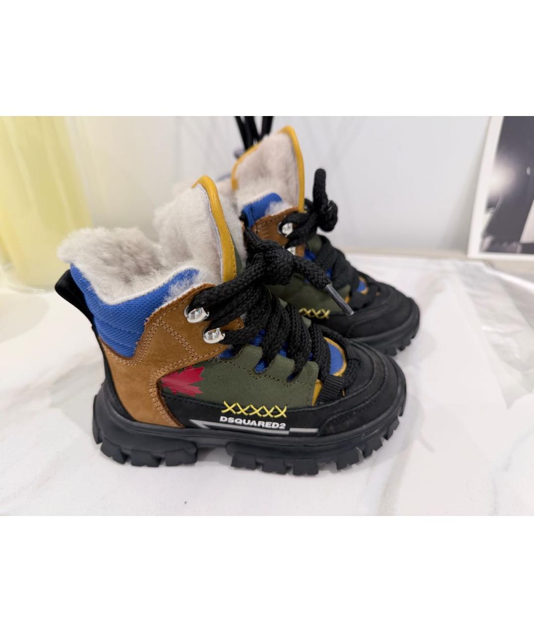 DSQUARED2 Мульти кожаные ботинки, фото 4