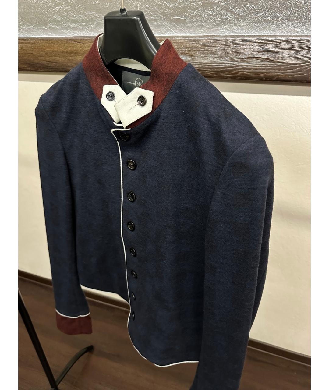 ALEXANDER MCQUEEN Темно-синий шерстяной кардиган, фото 2