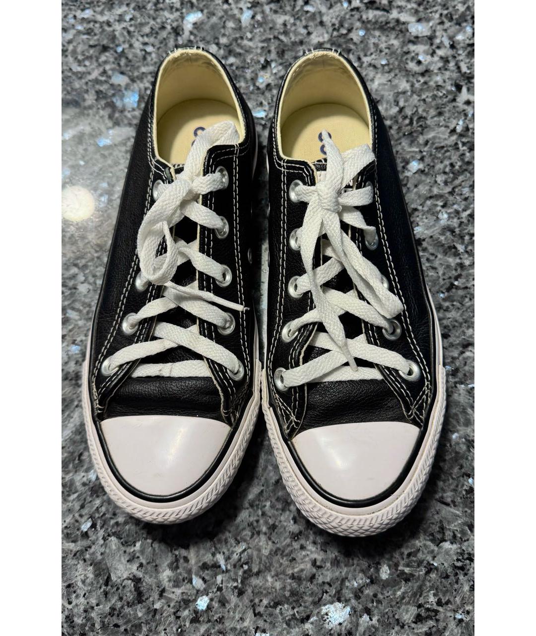 CONVERSE Черные кожаные кеды, фото 2