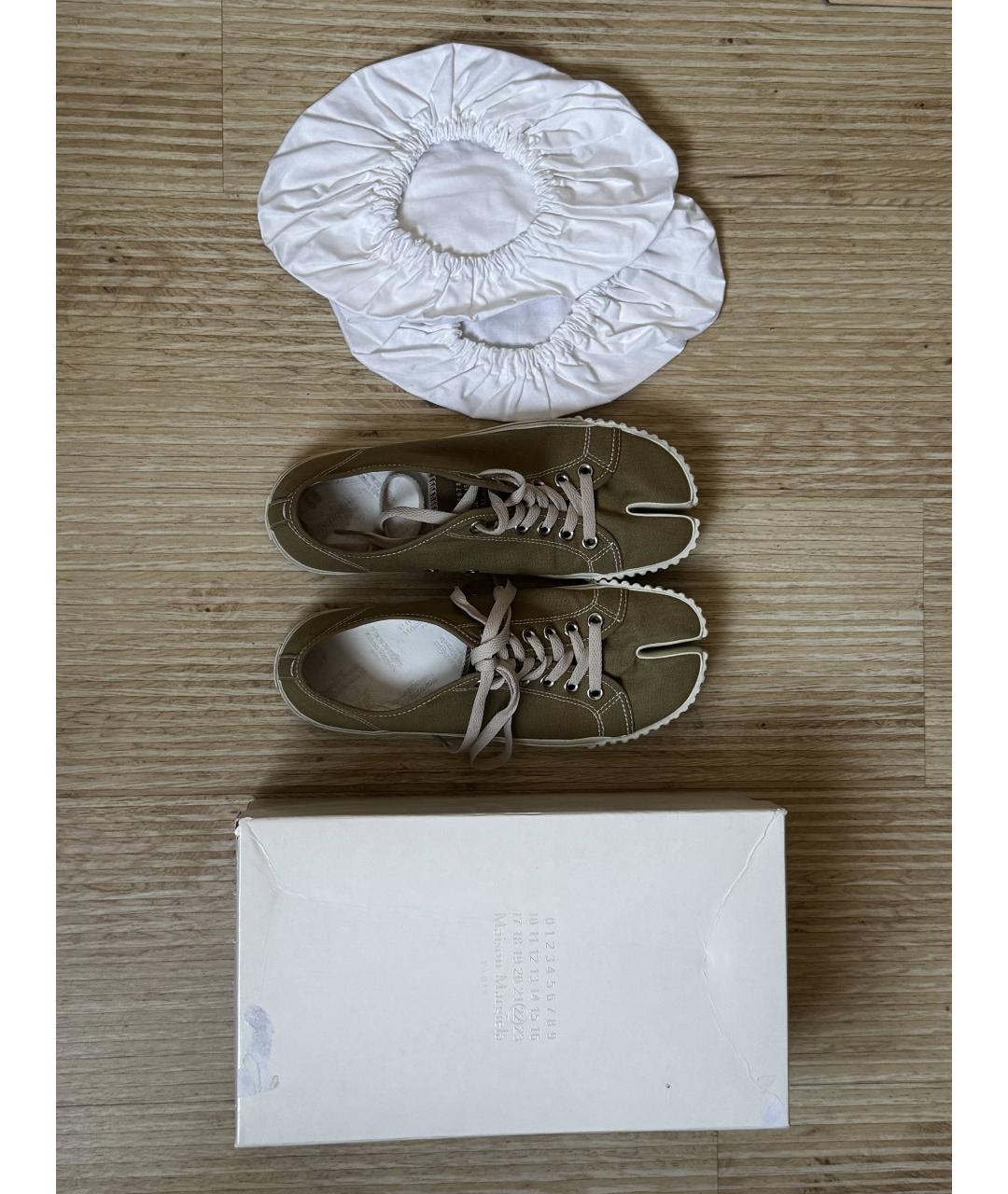 MAISON MARGIELA Хаки текстильные кеды, фото 8