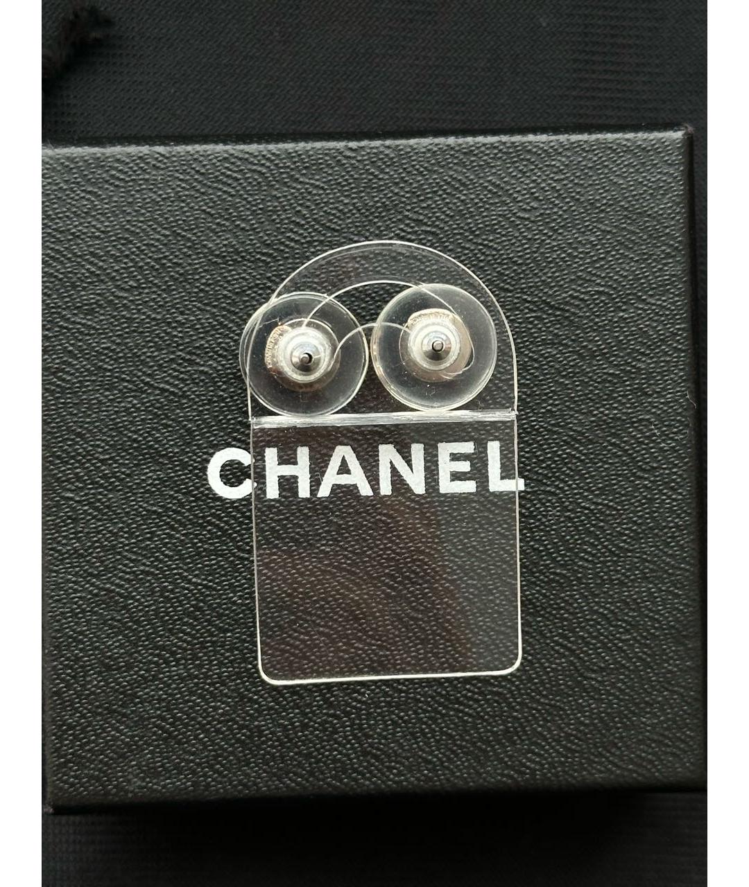 CHANEL Черные серьги, фото 4