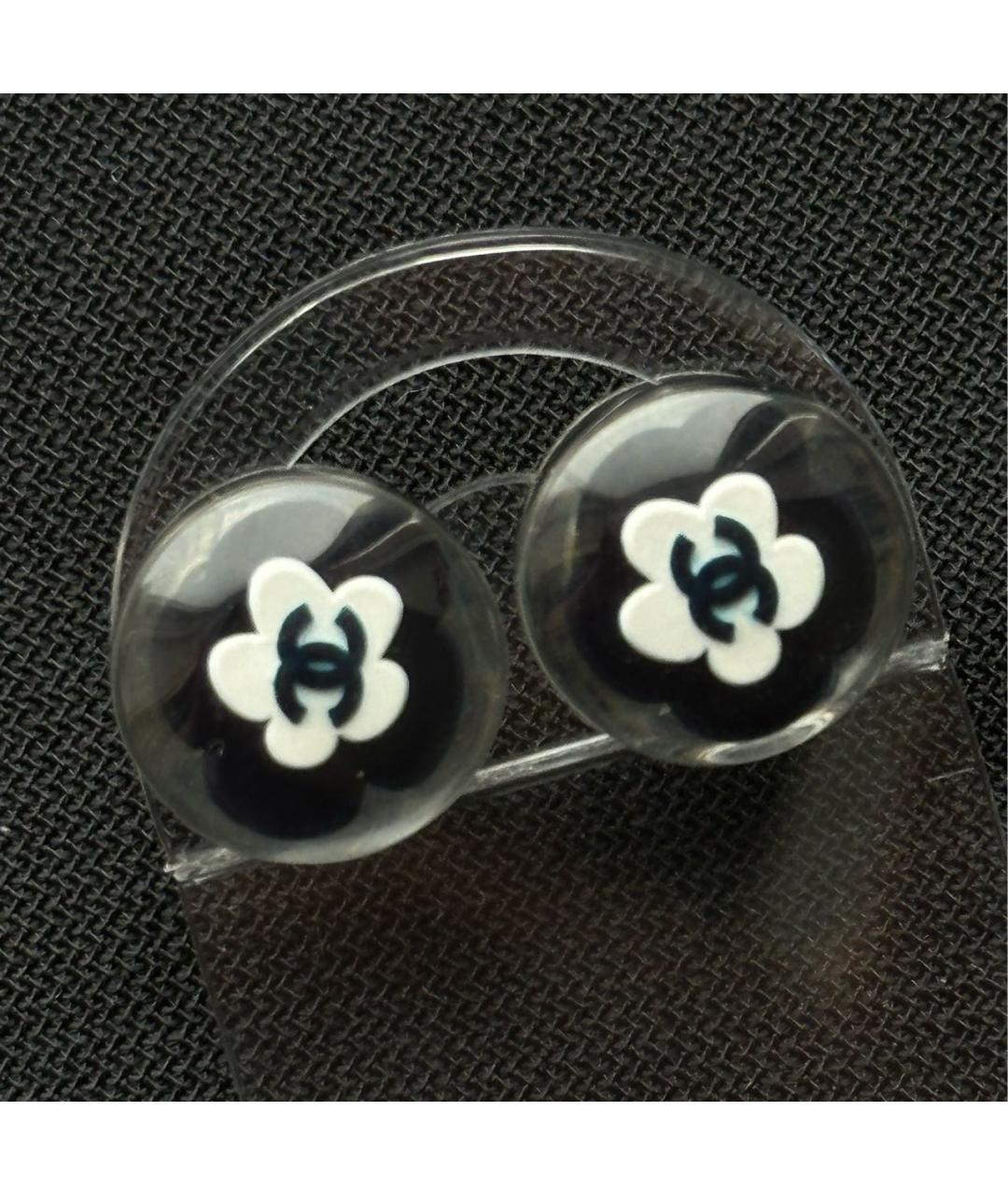 CHANEL Черные серьги, фото 7
