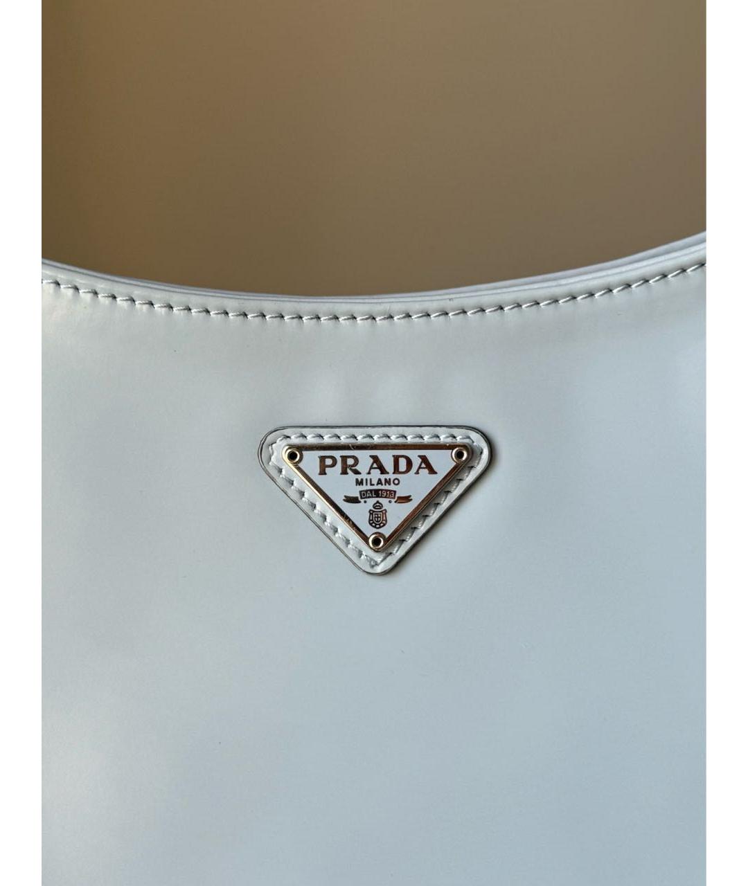PRADA Голубая кожаная сумка с короткими ручками, фото 6