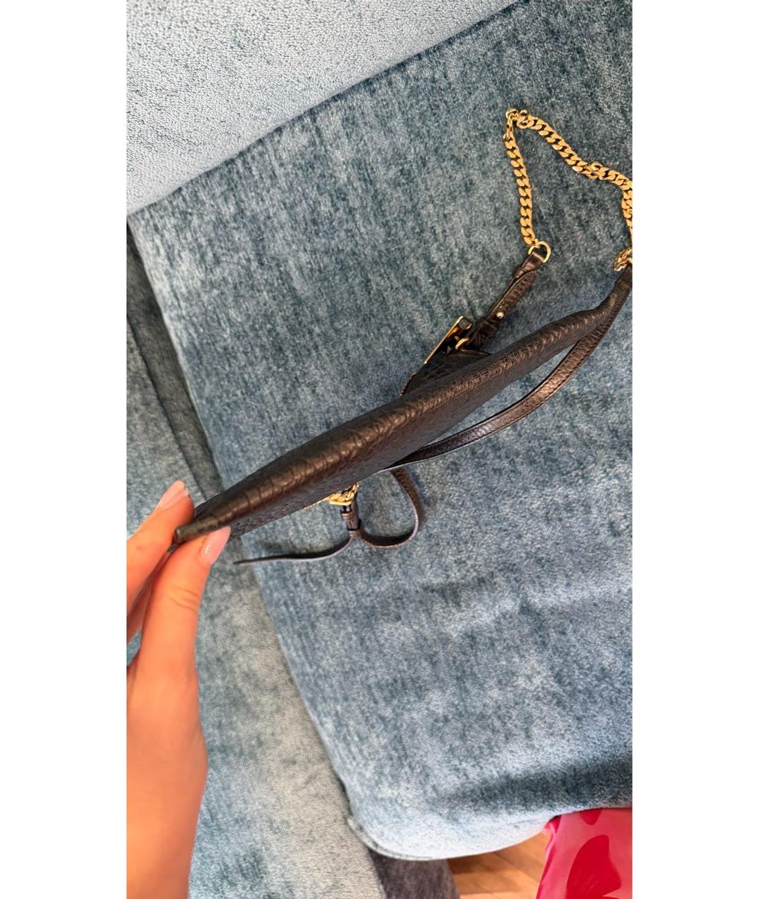 BURBERRY Черная кожаная сумка через плечо, фото 2