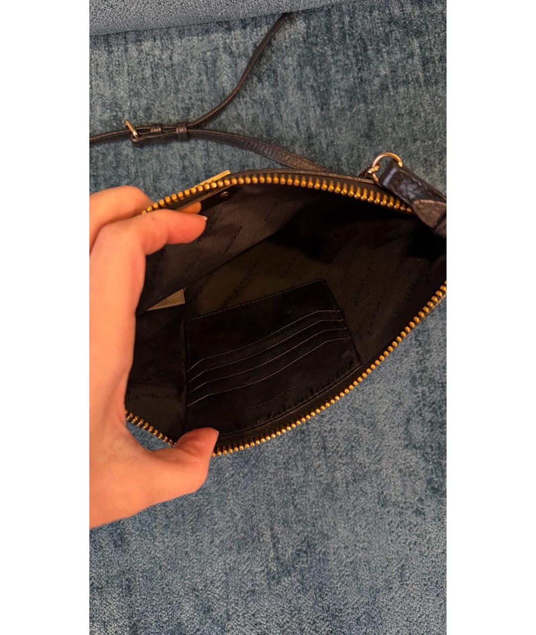 BURBERRY Черная кожаная сумка через плечо, фото 4