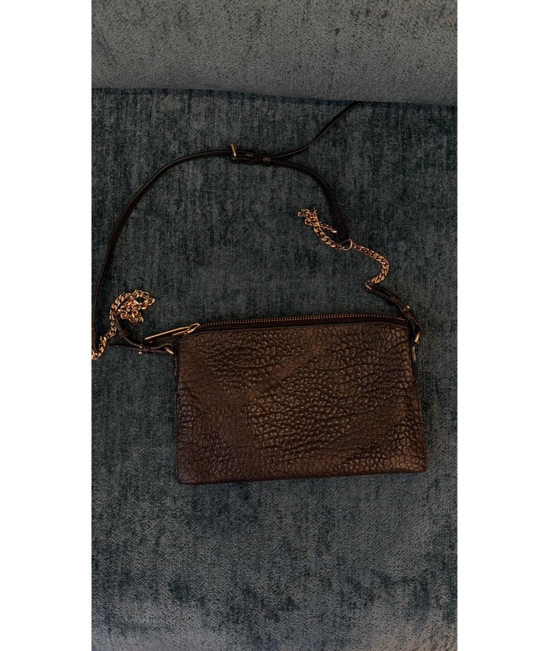 BURBERRY Черная кожаная сумка через плечо, фото 3