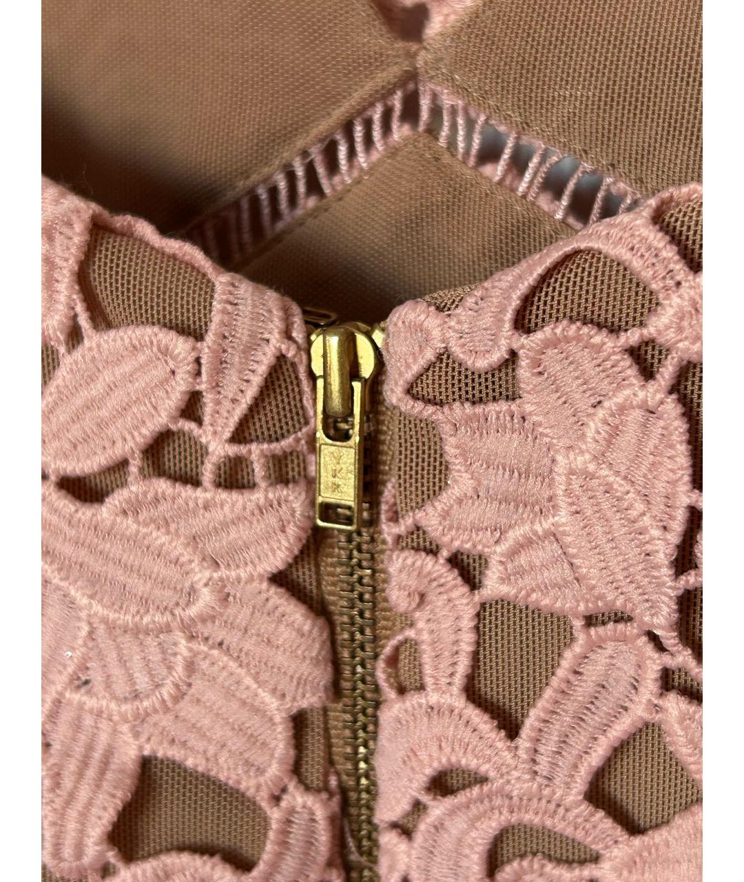 SELF-PORTRAIT Коралловое полиэстеровое коктейльное платье, фото 4