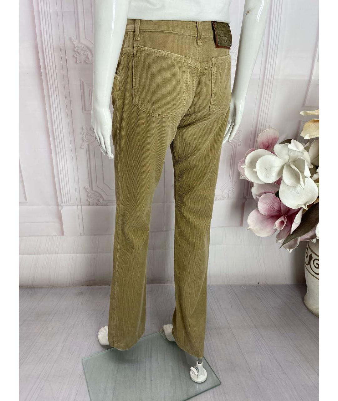 DOLCE&GABBANA Бежевые хлопковые прямые брюки, фото 8