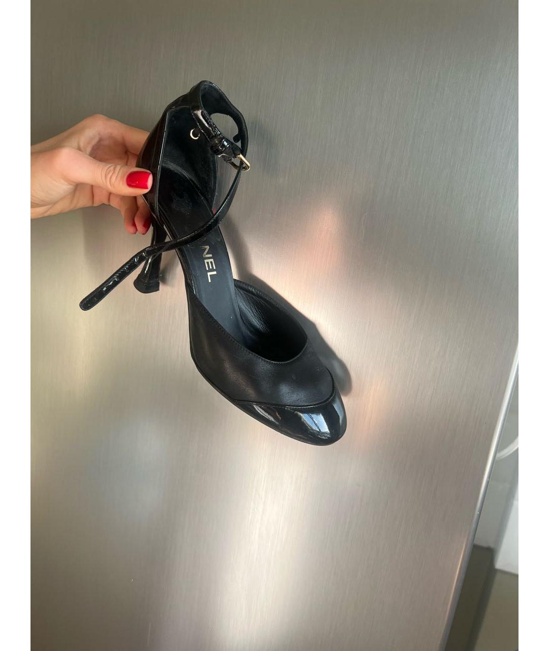 CHANEL Черные кожаные туфли, фото 2