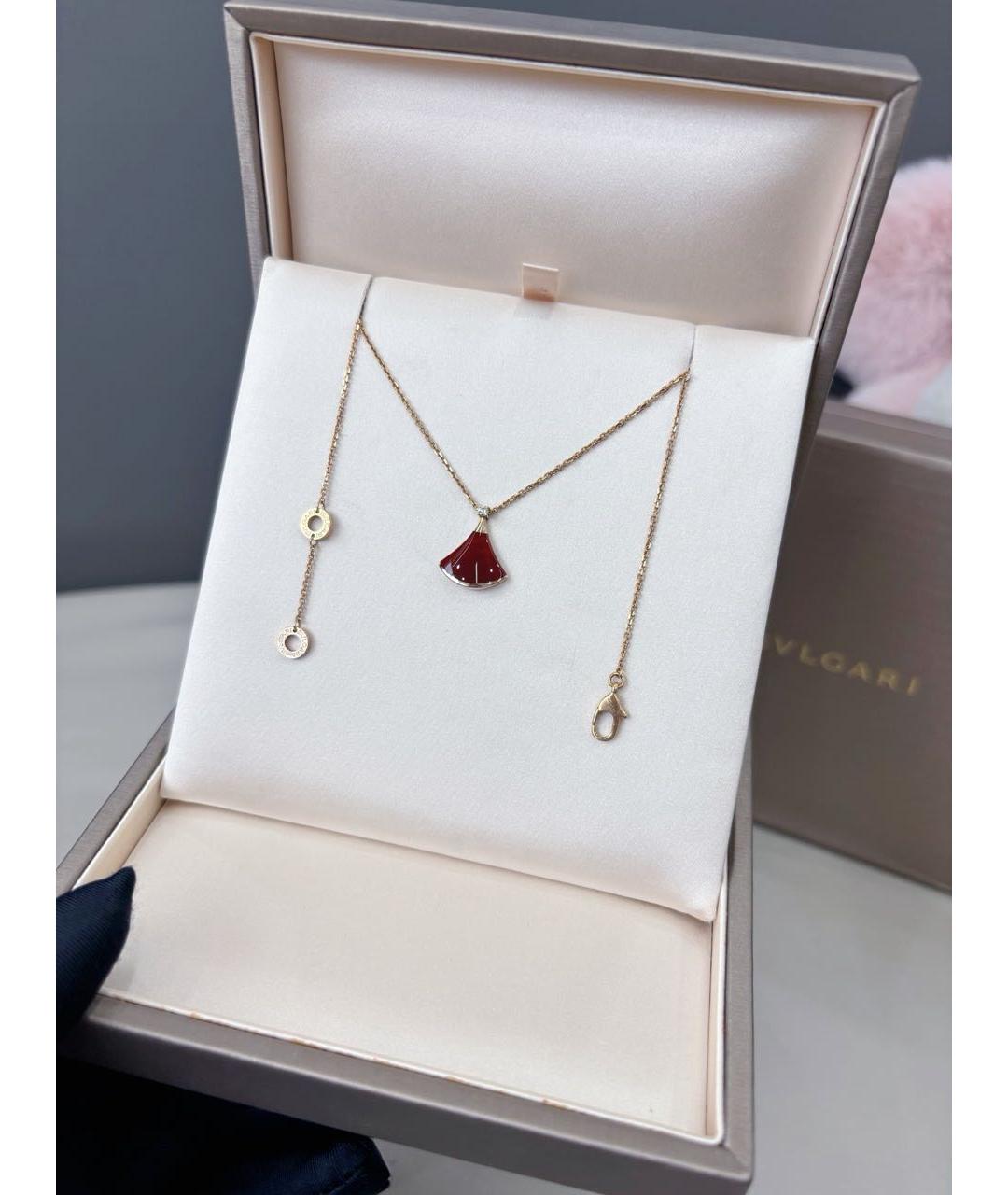 BVLGARI Красное колье из розового золота, фото 8