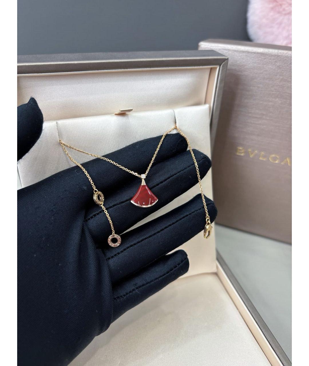 BVLGARI Красное колье из розового золота, фото 3