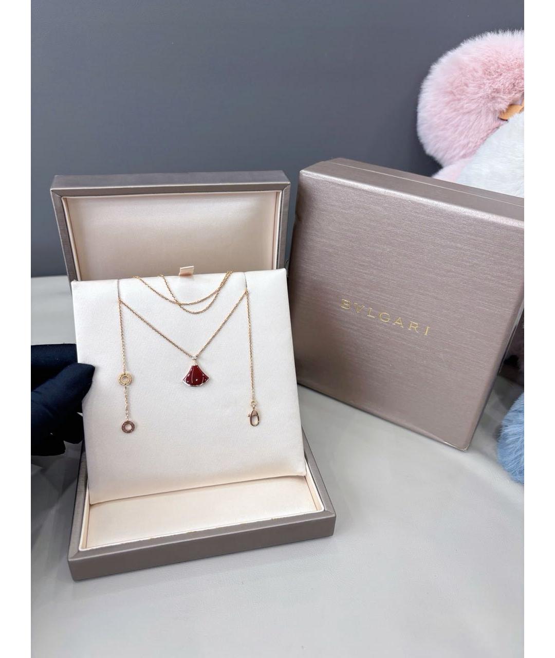 BVLGARI Красное колье из розового золота, фото 2