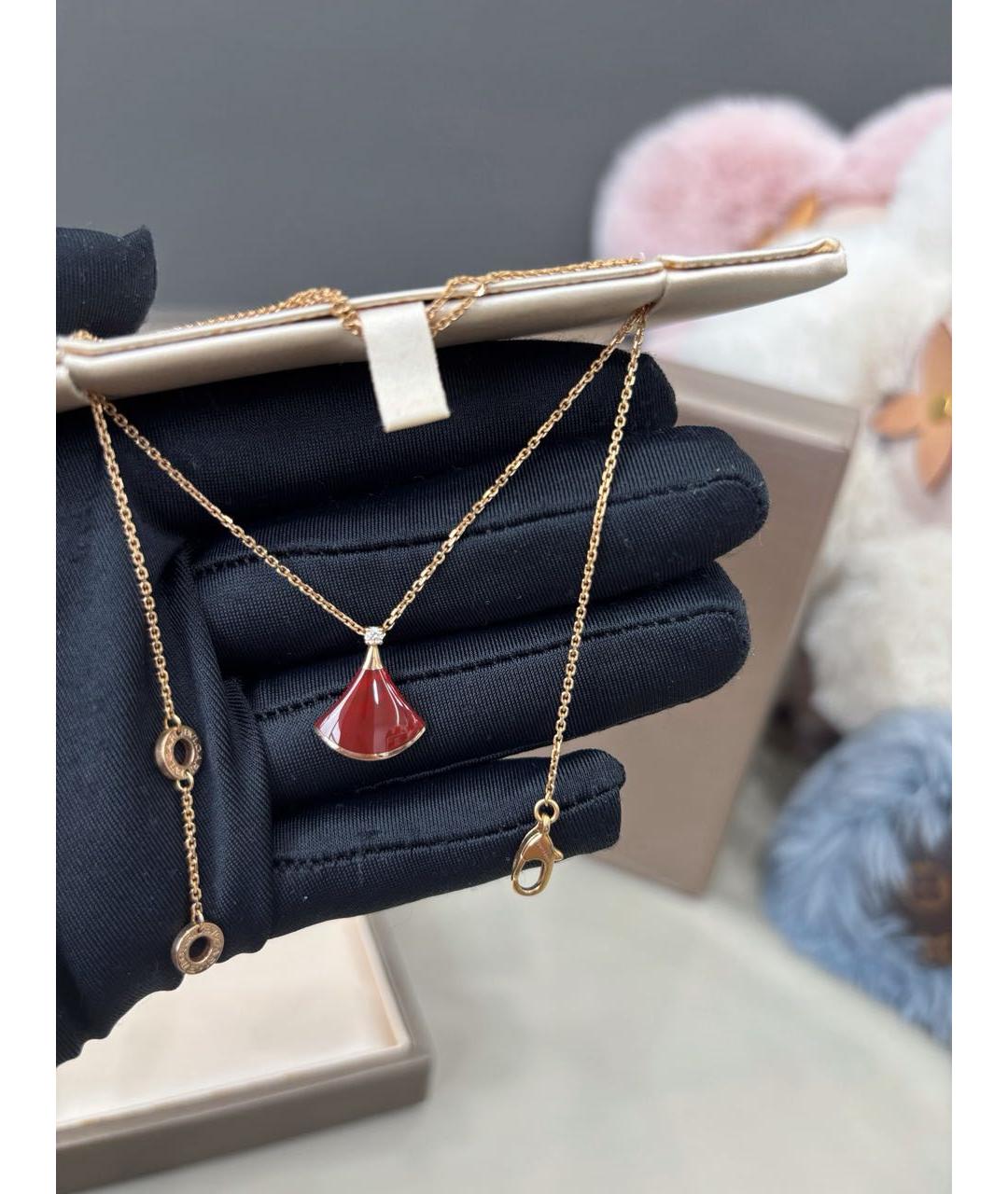 BVLGARI Красное колье из розового золота, фото 6