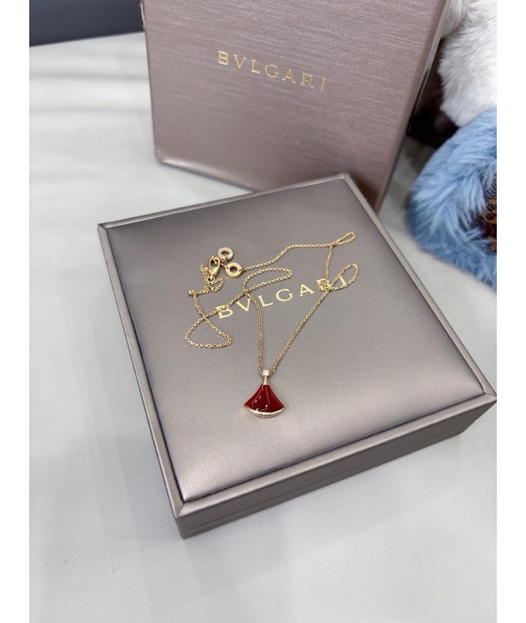 BVLGARI Красное колье из розового золота, фото 7