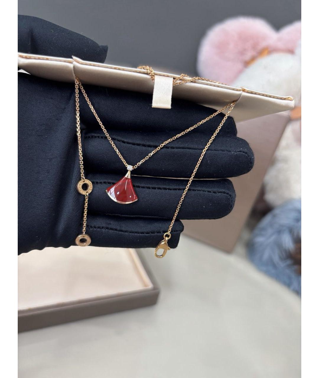 BVLGARI Красное колье из розового золота, фото 4