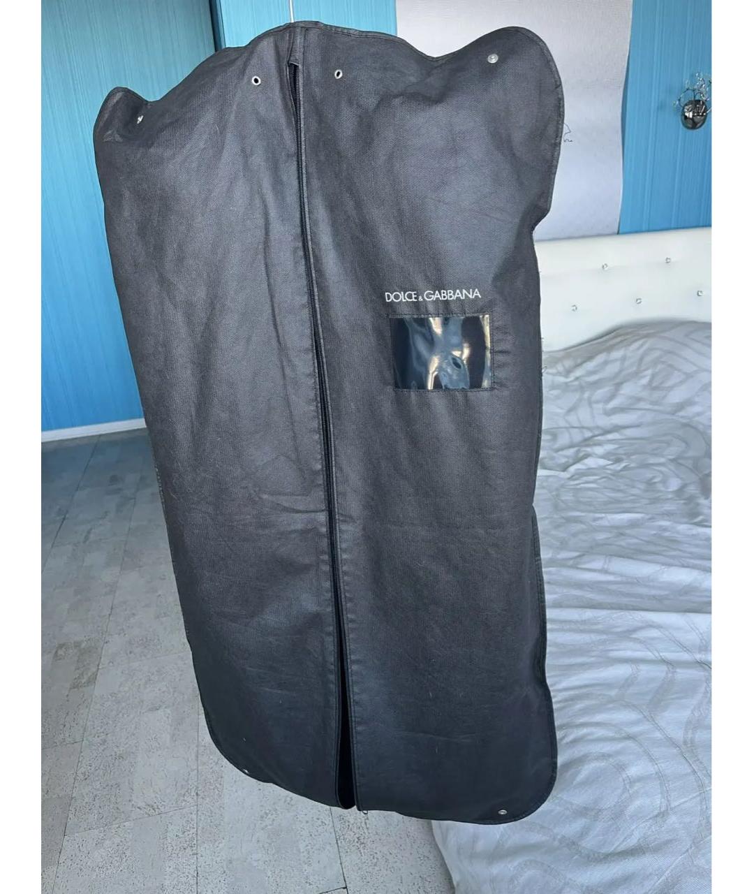 DOLCE&GABBANA Черное шерстяное пальто, фото 5
