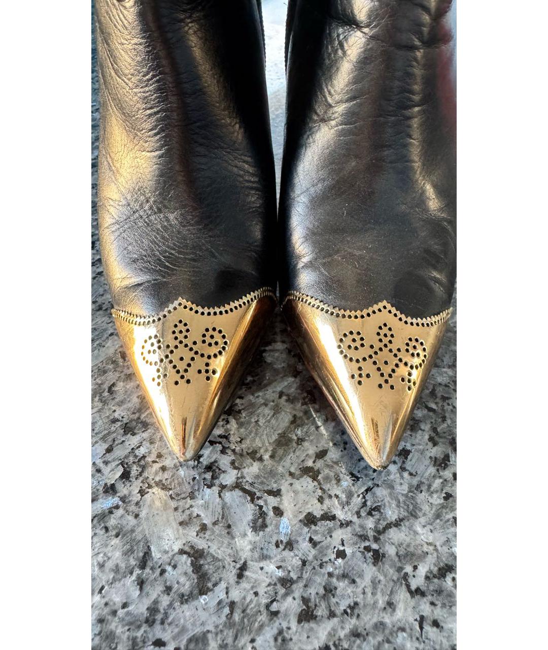 CHRISTIAN LOUBOUTIN Черные кожаные ботильоны, фото 7