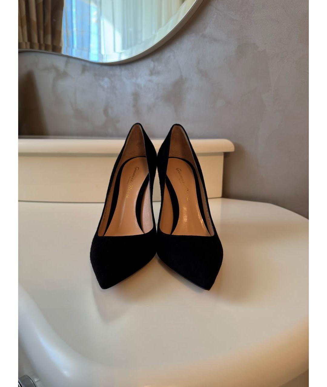 GIANVITO ROSSI Черные замшевые туфли, фото 2