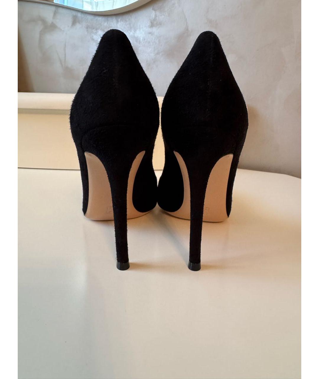 GIANVITO ROSSI Черные замшевые туфли, фото 4