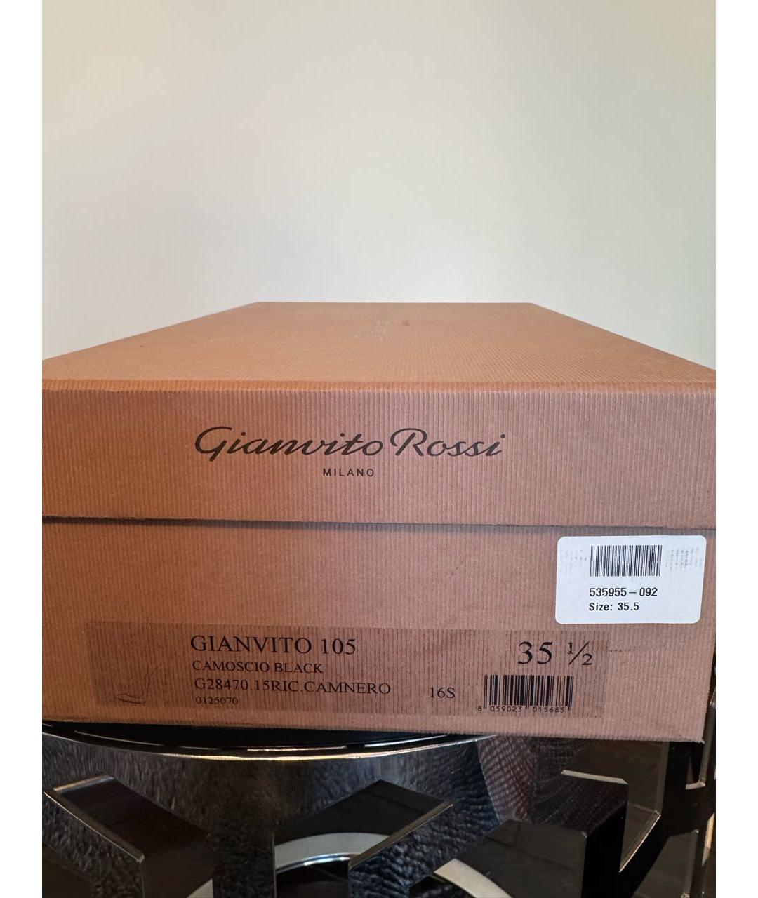 GIANVITO ROSSI Черные замшевые туфли, фото 8