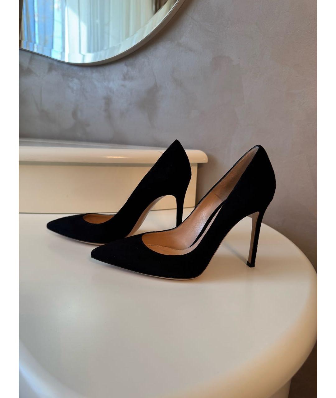 GIANVITO ROSSI Черные замшевые туфли, фото 5