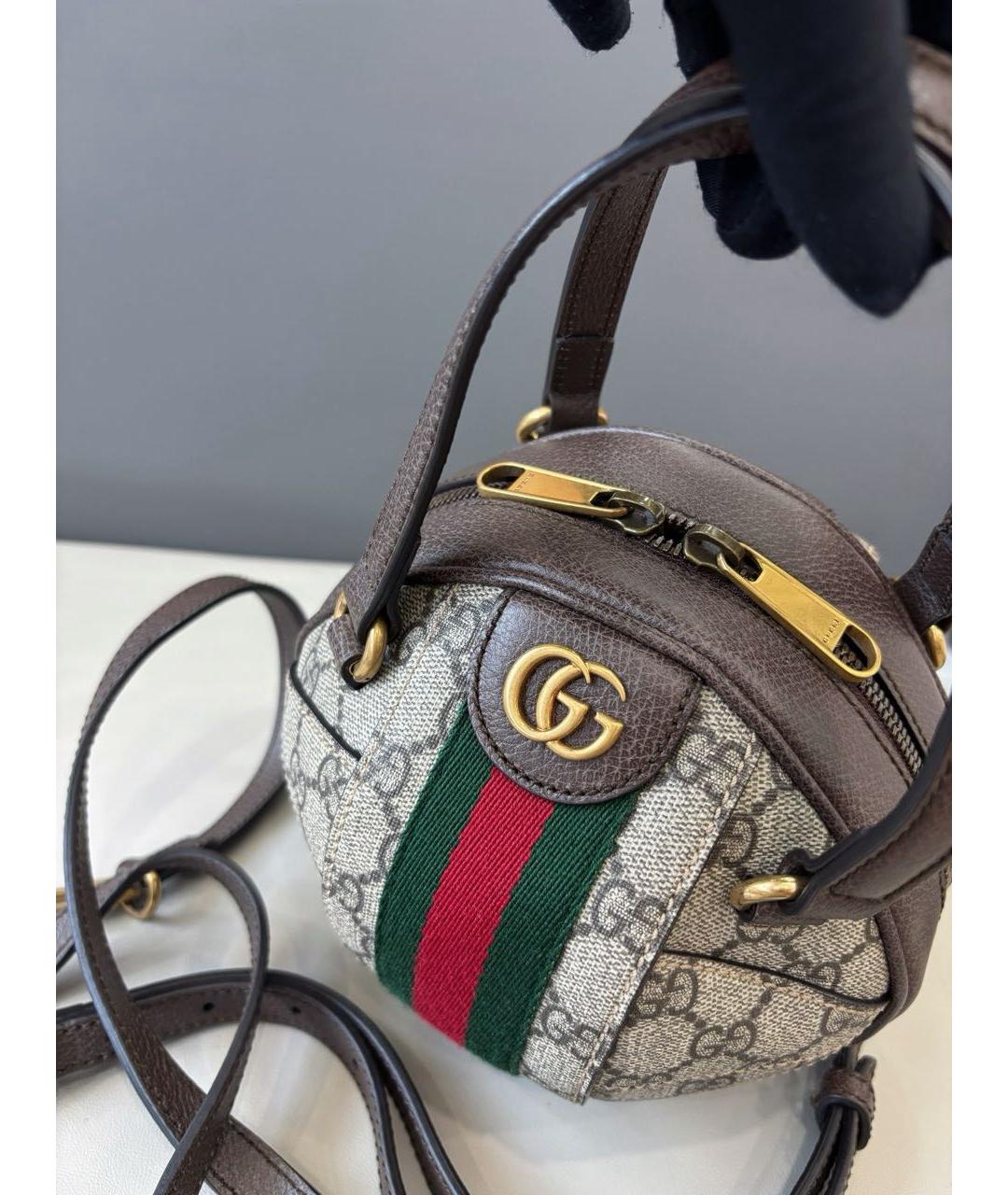 GUCCI Коричневая сумка с короткими ручками, фото 4