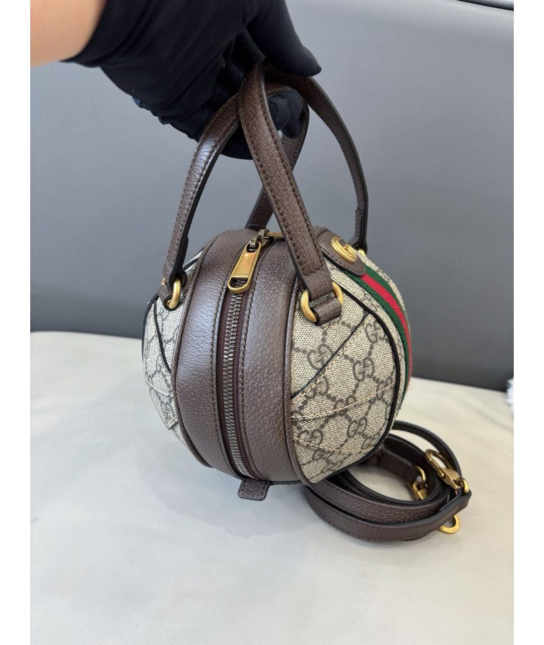 GUCCI Коричневая сумка с короткими ручками, фото 5