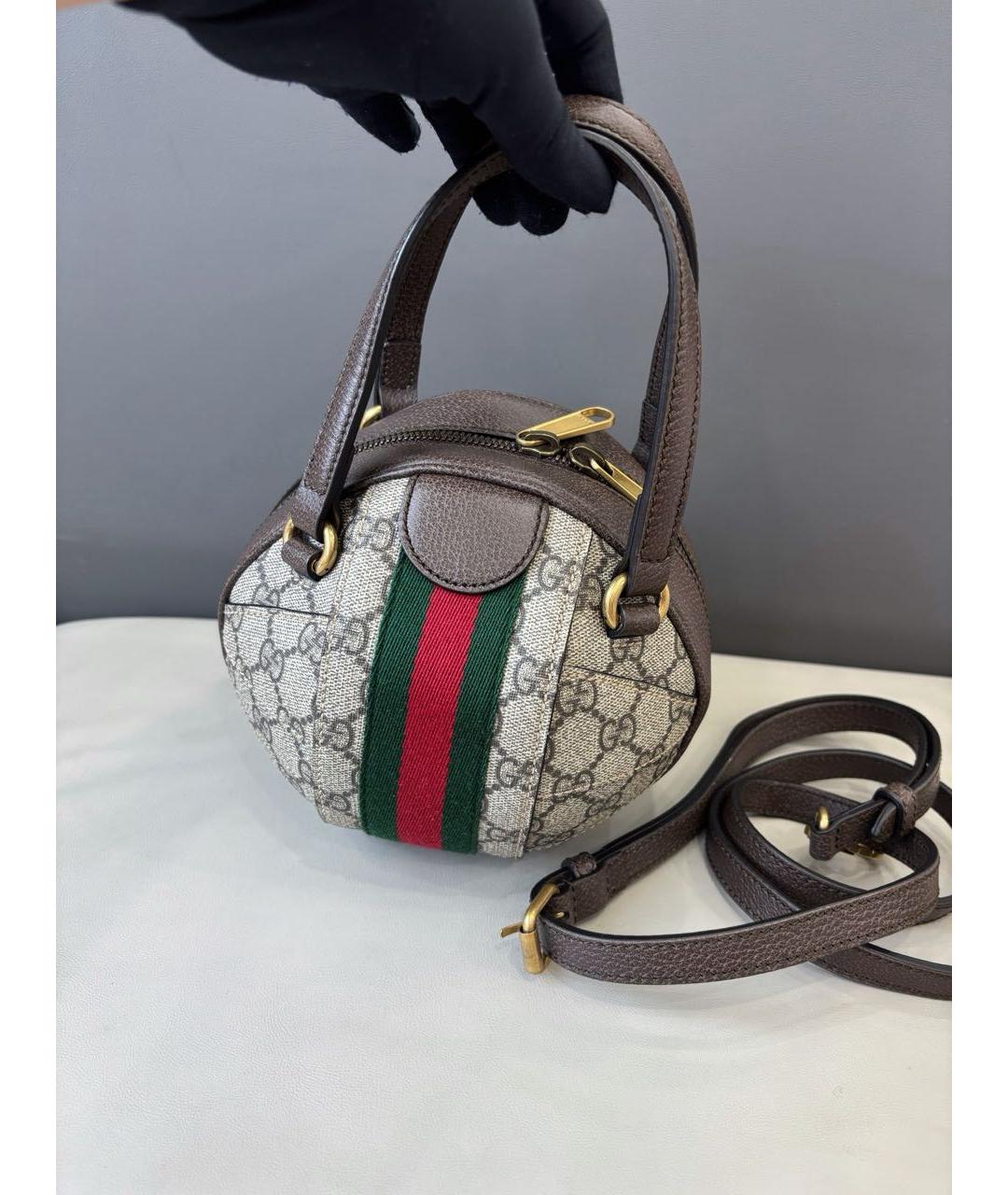 GUCCI Коричневая сумка с короткими ручками, фото 3