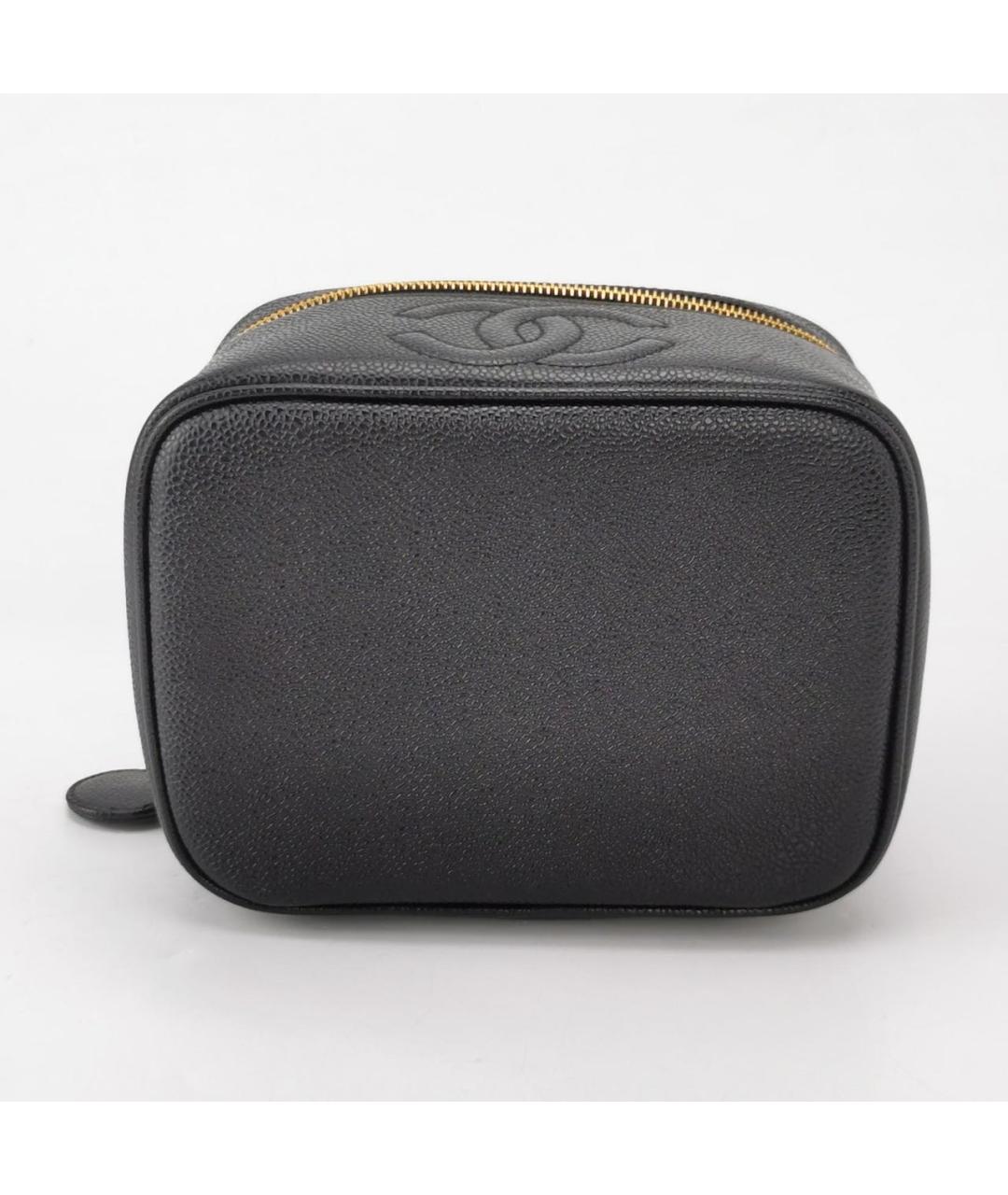 CHANEL Черная кожаная сумка с короткими ручками, фото 3