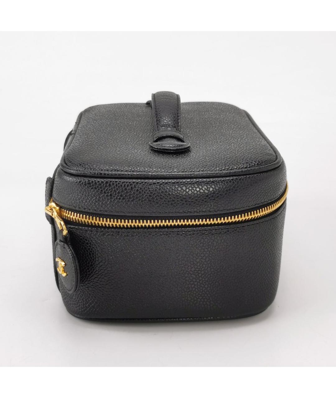 CHANEL Черная кожаная сумка с короткими ручками, фото 2