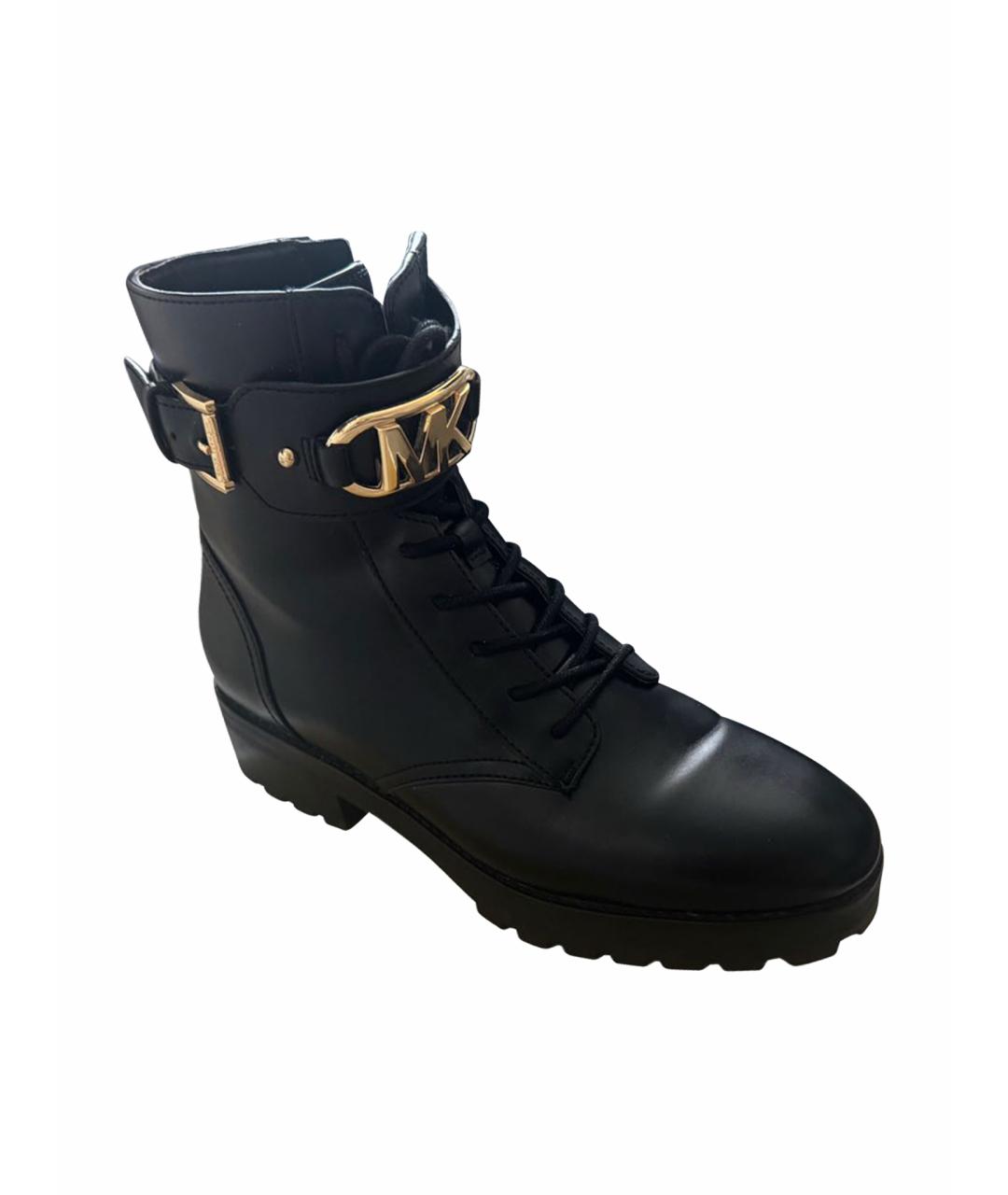 MICHAEL MICHAEL KORS Черные ботинки из искусственной кожи, фото 1
