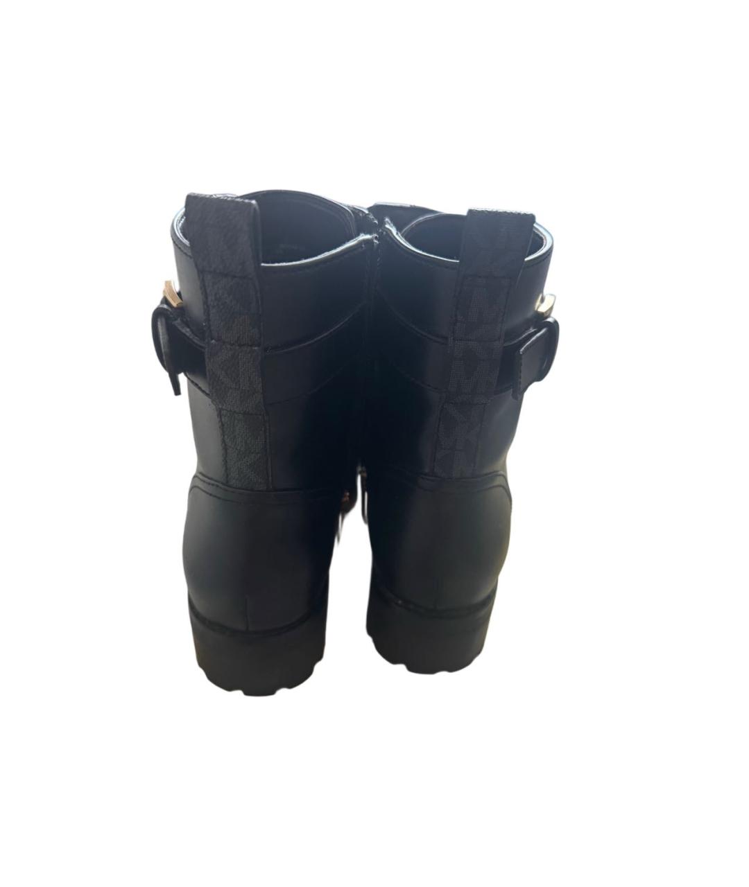 MICHAEL MICHAEL KORS Черные ботинки из искусственной кожи, фото 4