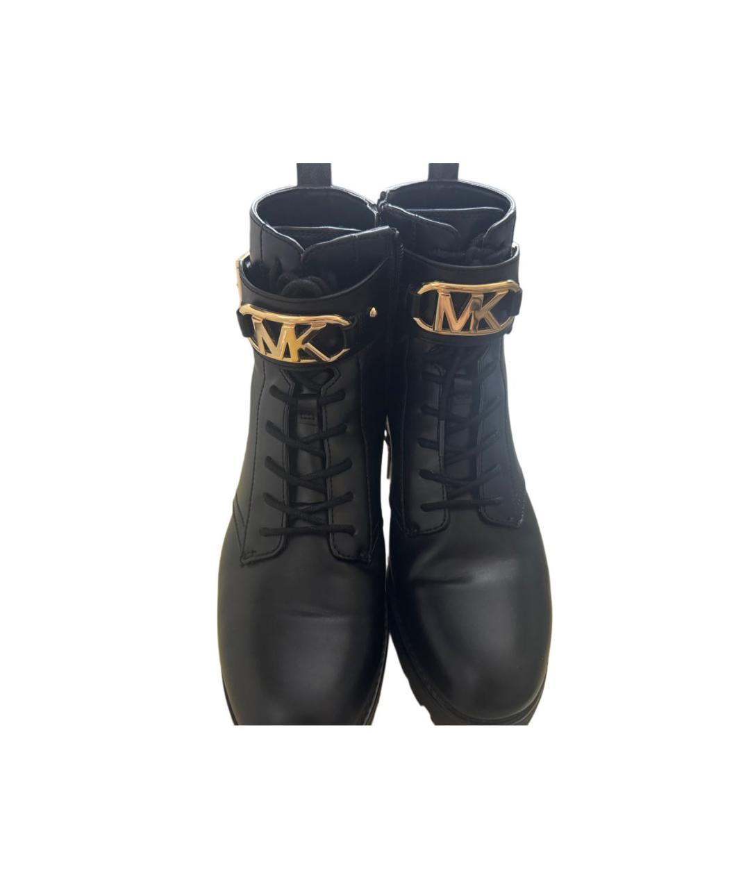 MICHAEL MICHAEL KORS Черные ботинки из искусственной кожи, фото 2