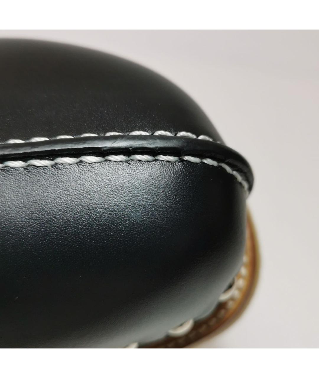 HERMES Черные кожаные сабо, фото 6