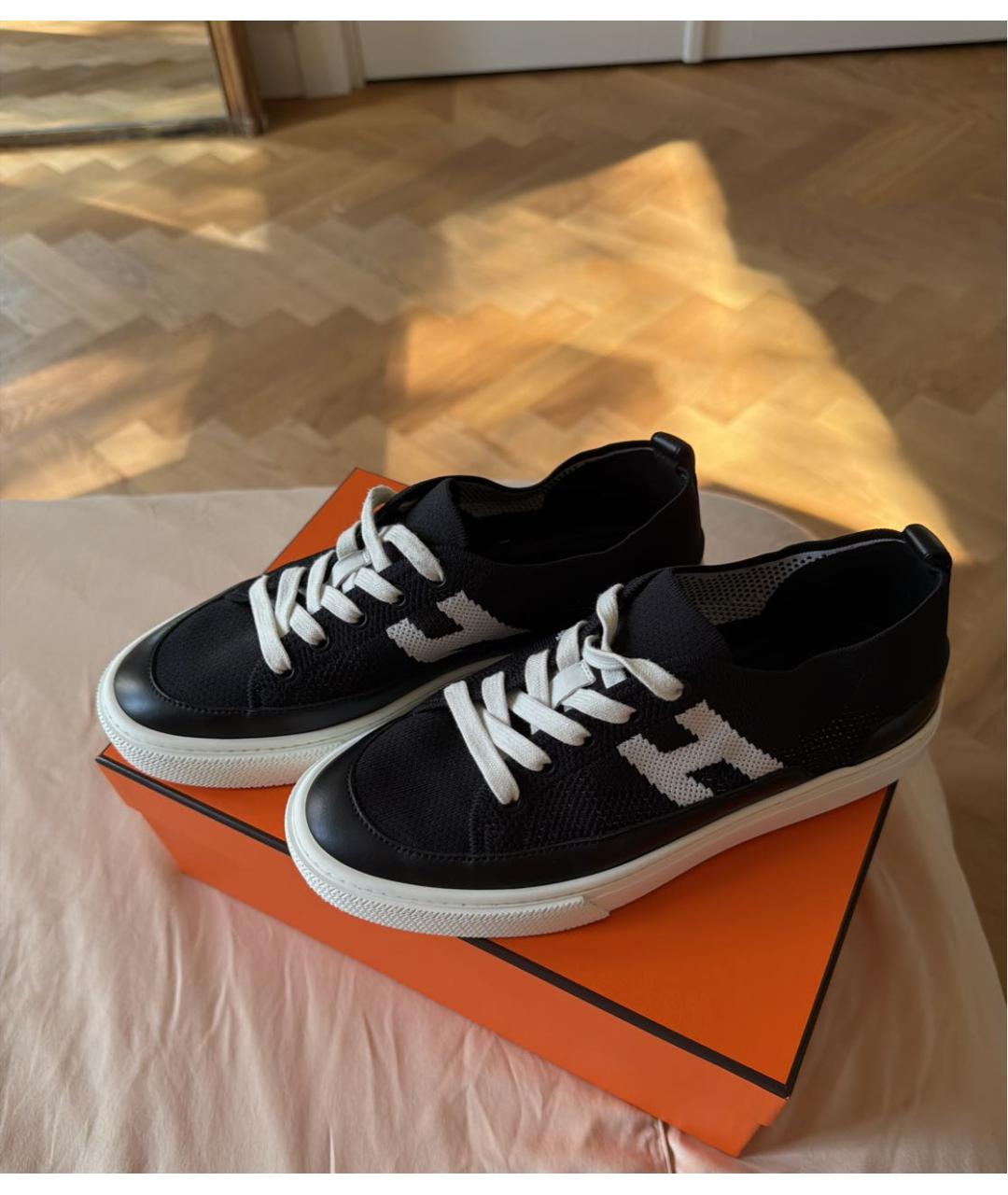 HERMES Черные кеды, фото 7