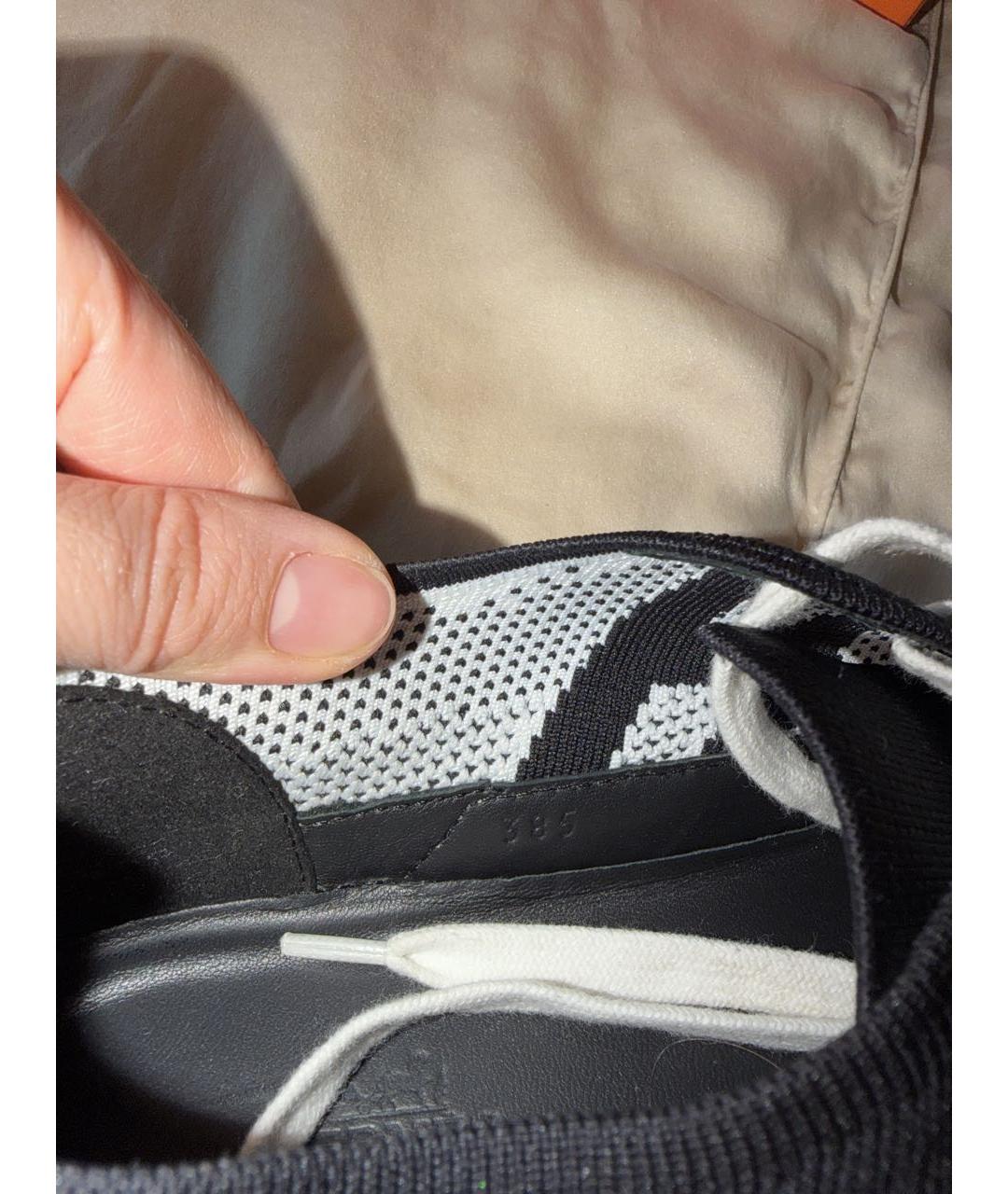 HERMES Черные кеды, фото 5