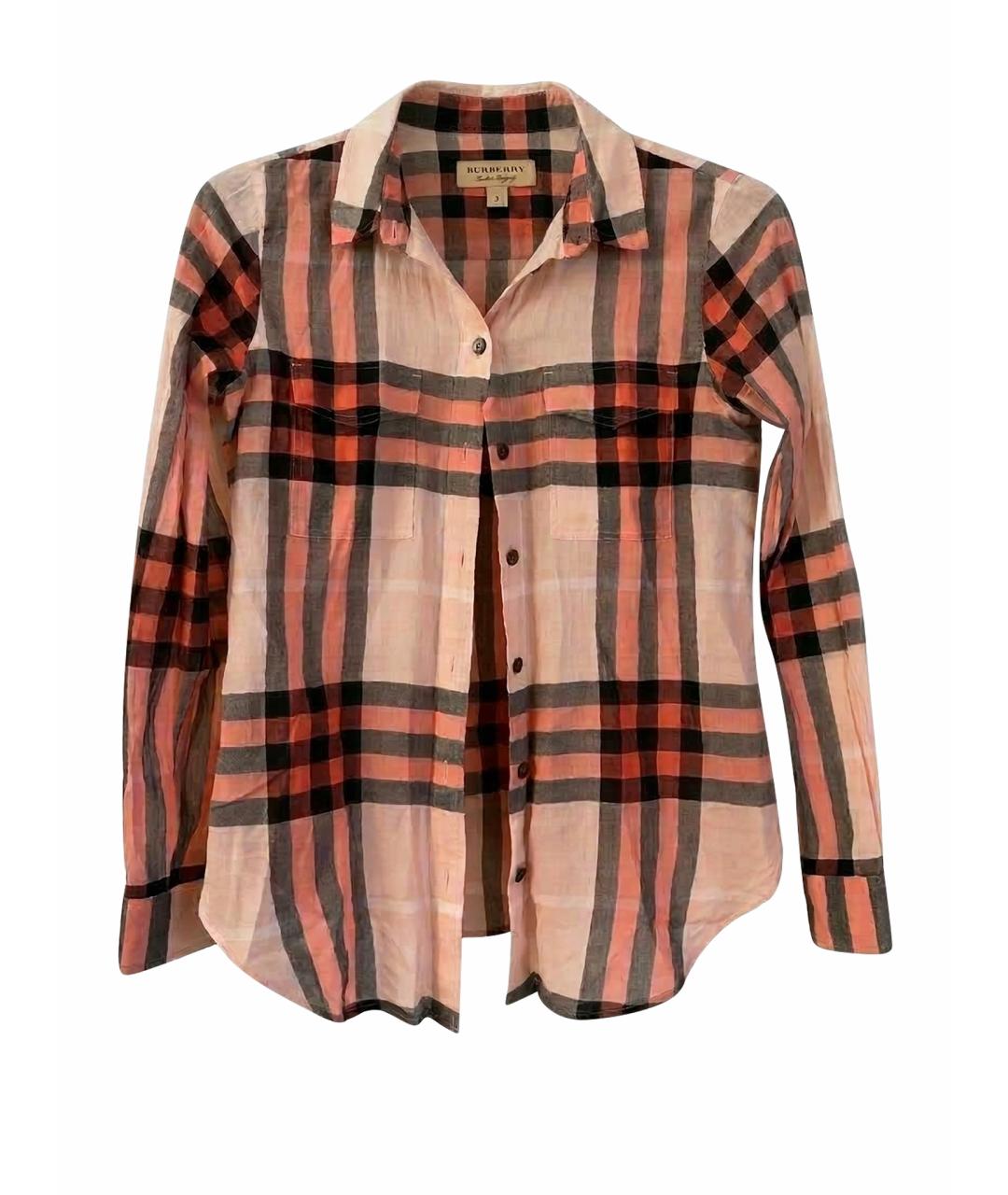 BURBERRY Мульти хлопковая рубашка/блузка, фото 1