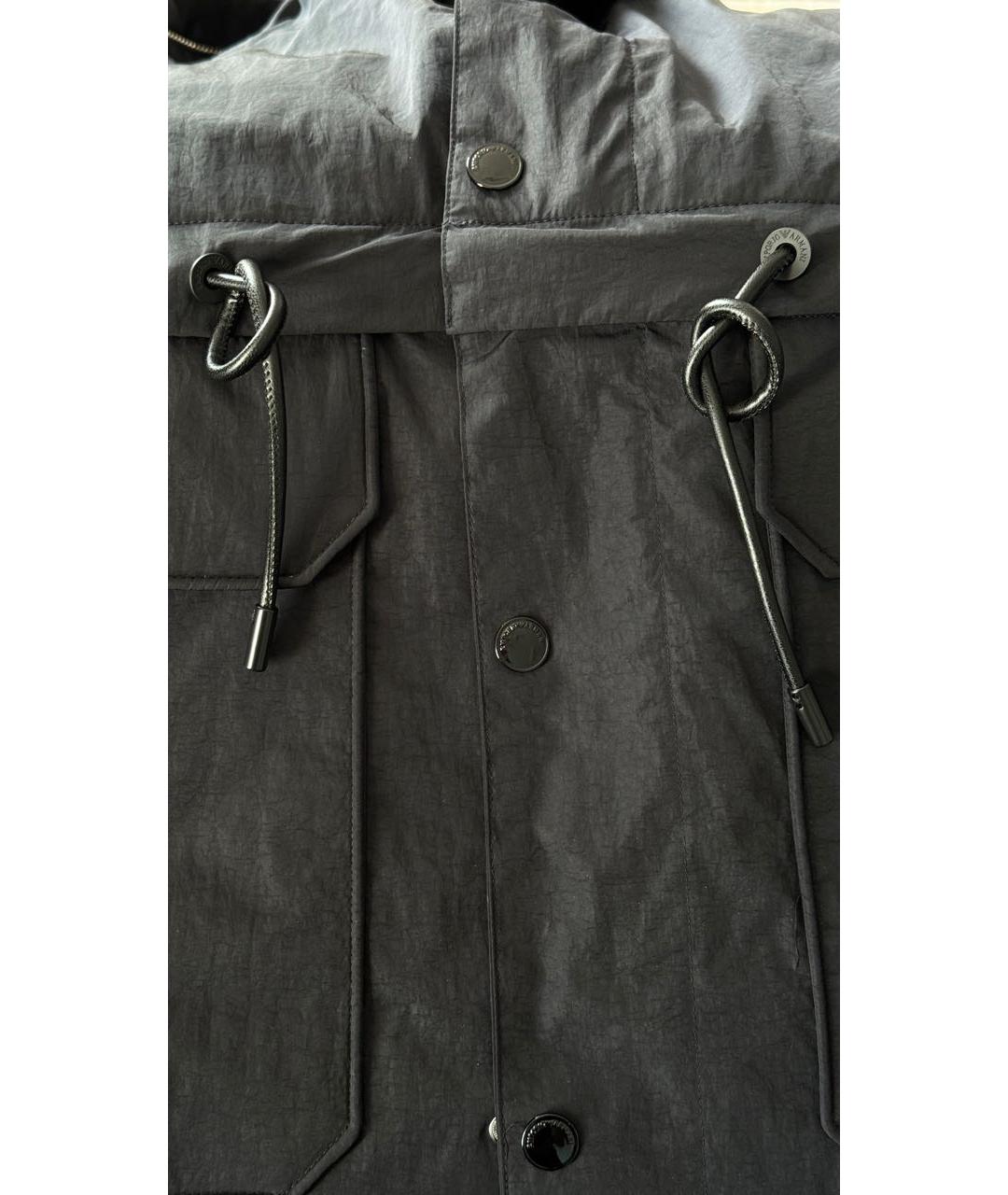 EMPORIO ARMANI Темно-синяя полиамидовая парка, фото 4