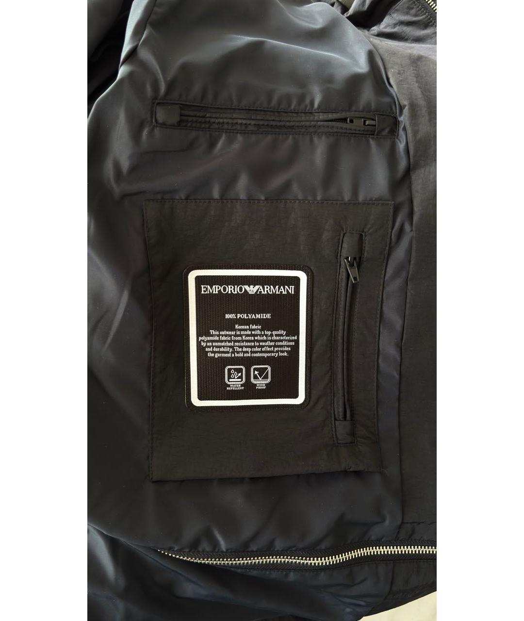 EMPORIO ARMANI Темно-синяя полиамидовая парка, фото 8