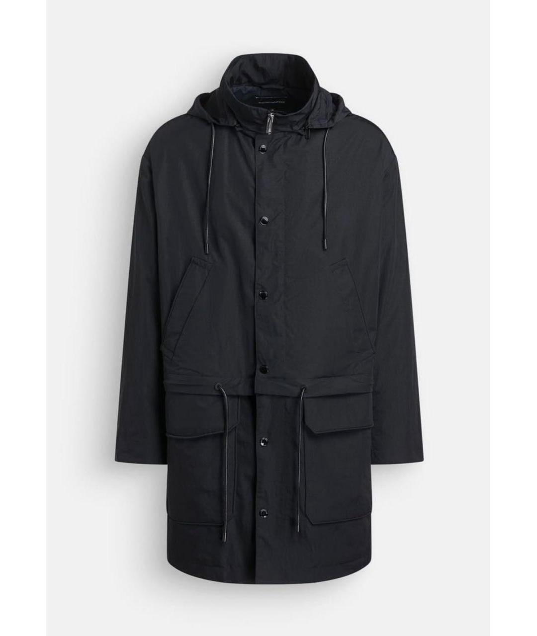 EMPORIO ARMANI Темно-синяя полиамидовая парка, фото 9