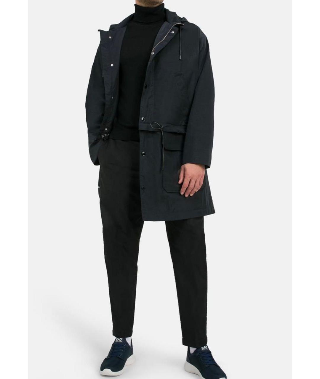 EMPORIO ARMANI Темно-синяя полиамидовая парка, фото 7