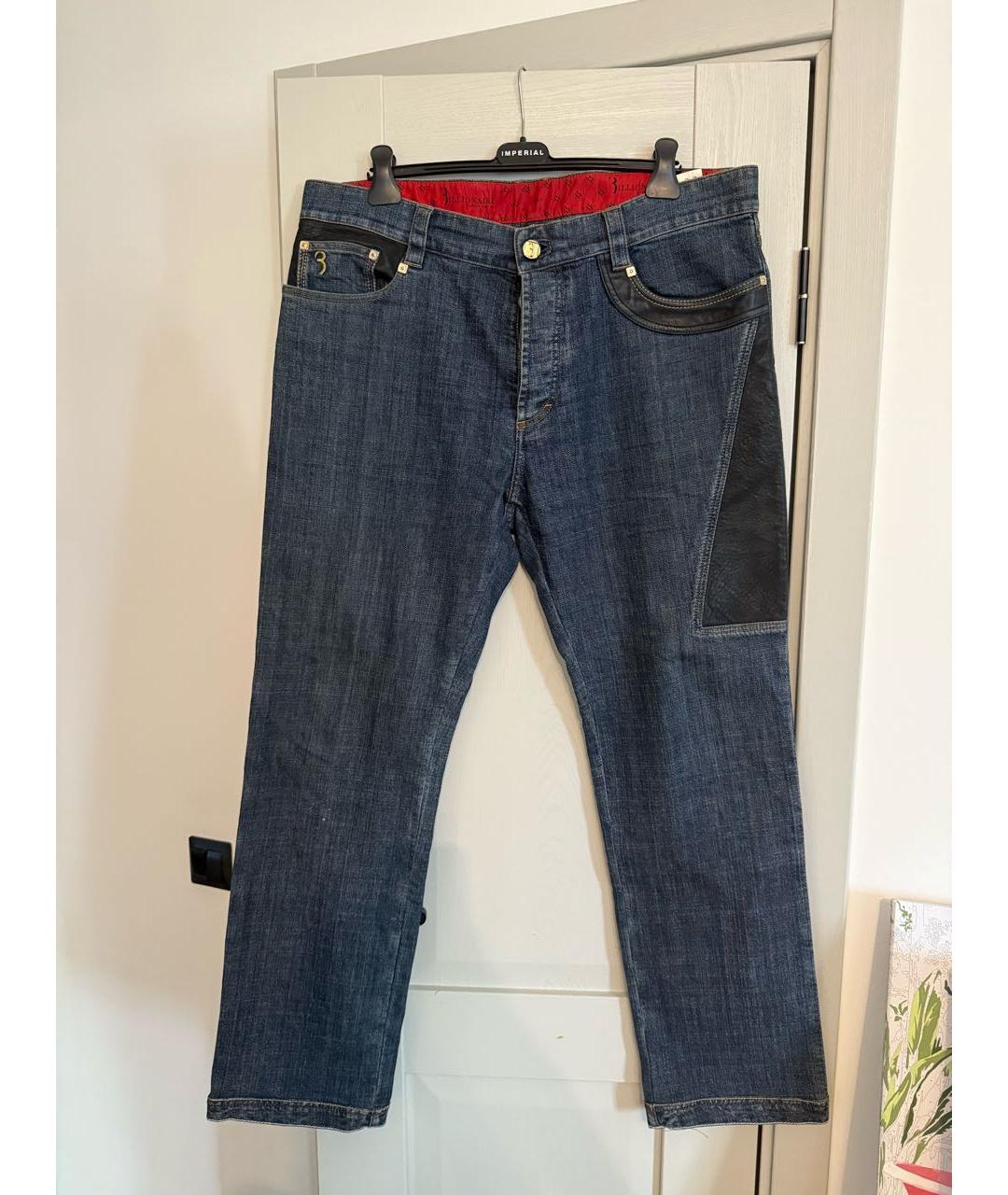 BILLIONAIRE Темно-синие хлопковые прямые джинсы, фото 7