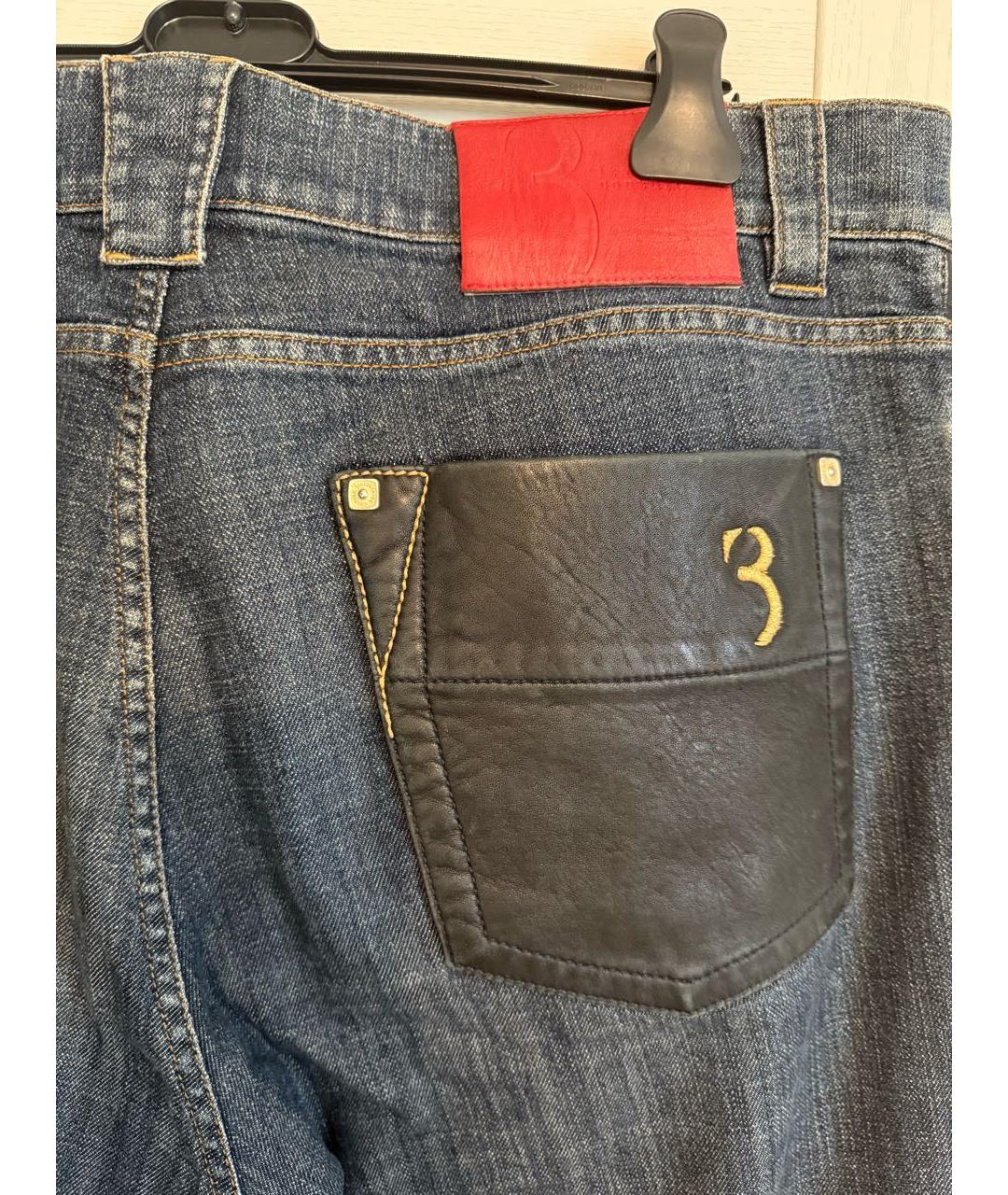 BILLIONAIRE Темно-синие хлопковые прямые джинсы, фото 4