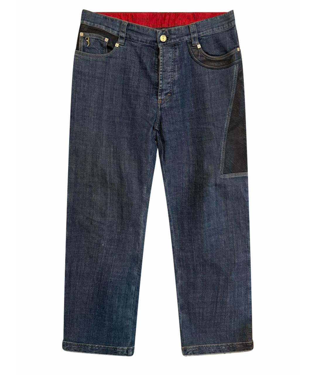 BILLIONAIRE Темно-синие хлопковые прямые джинсы, фото 1