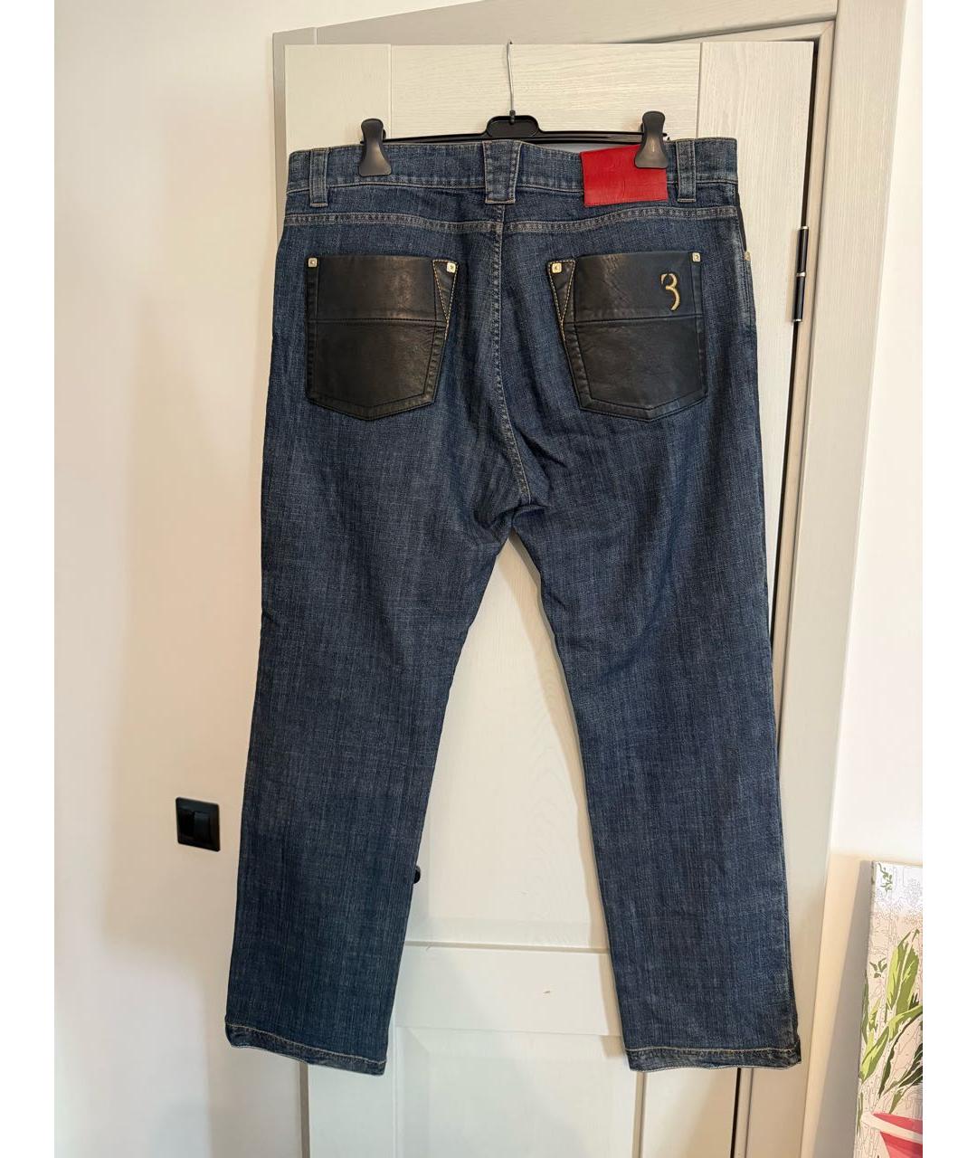 BILLIONAIRE Темно-синие хлопковые прямые джинсы, фото 2