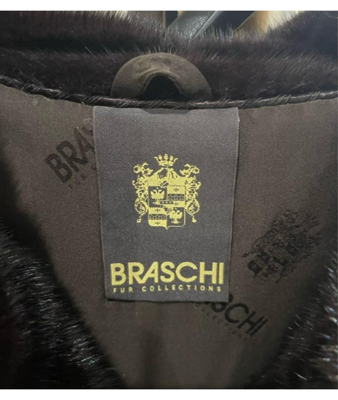 BRASCHI Бордовая меховая шуба, фото 3